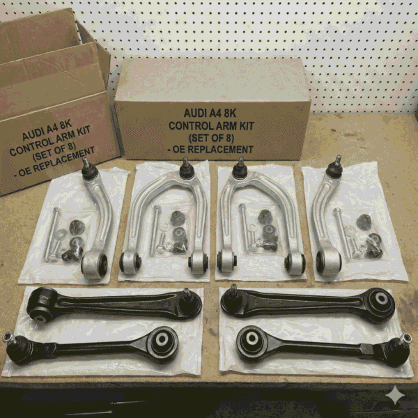 Lower & Upper Control Arms Kit (Set of 8) for Audi A4 8K